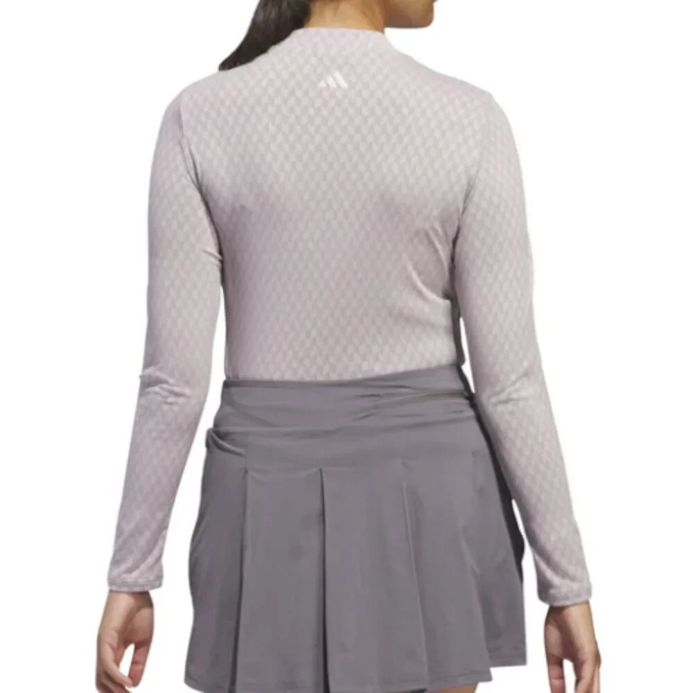 NWT New Adidas Women's Ultimate365 Tour Heat Rdy Medium M Mock Neck Polo Shirt - Picture 2 of 7